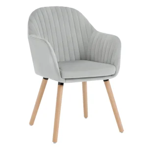WOLTU Dining Chair Upholstered Counter Lounge Living Room Corner Chair with Armrest Backrest Reception for Restaurant Kitchen