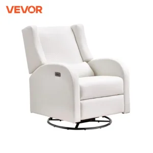 SucceBuy Electronic Power Recliner and Swivel Glider 250 lbs Weight Capacity Swivel Glider Recliner with USB Port for Livingroom