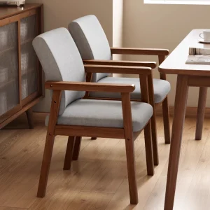Living Room Furniture Solid Wood Dining Chair Household Learn with Armrests Backrest Chair Office Soft Seats Coffee Chair