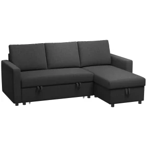 HOMCOM convertible corner sofa sofa 3-seat sofa bed with reversible Meridian