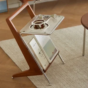 Solid Wood Side Table Mini Coffee Table Creative Corner Sofa Bedside Table for Home Bedroom